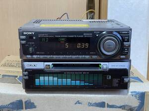 希少動作品□ソニー製1DIN+1DIN カセット/MDデッキ XR-C3100/MDX-410 バックライト新品・MDピックアップ新品