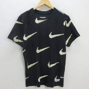 G■ナイキ/NIKE ロゴプリントTシャツ/BQ0634-010【M】黒/men