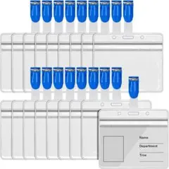 名札クリップ バンドクリップ ネームホルダー 社員証 ネームクリップ 35枚