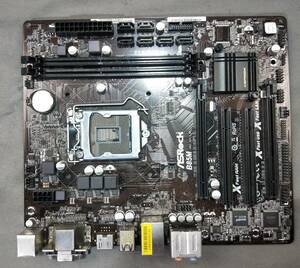 【中古パーツ】BIOS確認のみ、ASROCK B85M マザーボード ＩＯパネル LGA1150 ■MB5132