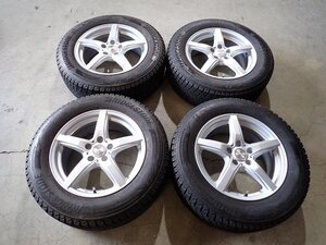 YS14313【送料無料225/65R17】CX-5 CX-8 CR-V BS系レガシィアウトバック 中古スタッドレス ●17×7J 114.3/5H ET48●1円スタート