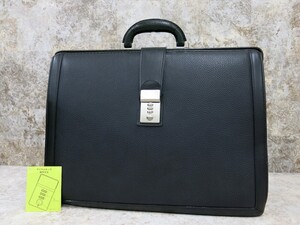 ■極美品■PORTER ポーター 吉田カバン■メンズ■カーフ レザー 本革■ハンド ダレス バッグ■ブラック シルバー金具■ビジネス■D11914