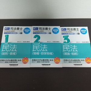 司法書士試験 2024年度版 司法書士パーフェクト過去問題集択一式1 ～3 民法 3冊セット Wセミナー/司法書士講座編 早稲田経営出版