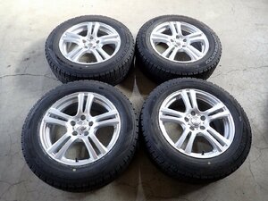 YS9830【送料無料225/60R17】30系アルファード ヴェルファイアなどへ ダンロップ 中古スタッドレス ★17×7J 114.3/5H ET40★