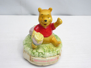 ★YC7574　プーさん　オルゴール　Winnie the Pooh　陶器　ディズニー　置物　アンティーク　インテリア　送料無料★