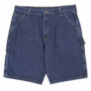 ラングラー Wrangler 00s Y2K デニムペインターショーツ ショートパンツ ジーンズ ビンテージ 古着 (-2272) ブルー / 濃紺 W34