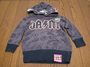 ☆JAM ジャム ロック調 ドクロパーカー 90サイズ キッズ 子供服 パンク AC/DC