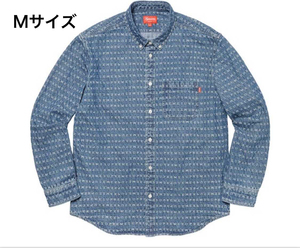 【国内正規】20ss Supreme Jacquard Logos Denim Shirt Mサイズ　/ Supreme デニムシャツ 長袖シャツ