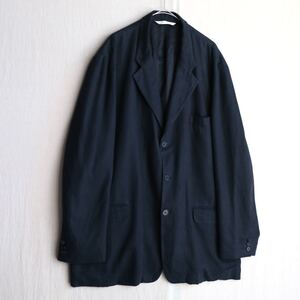 【リネン×レーヨン】 90s PERRY ELLIS オーバーサイズ テーラード ジャケット / 46 ブラック USA ビンテージ O4-11009-9264