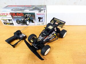 ◎(KR-48)ジャンク 当時もの ニッコー ラジコン フレームバギー スーパーフォックス4WD ブラック 1/14 27MHz 1986年 動作不良 ＠100(12)