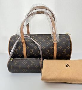 【未使用】美品 ルイヴィトン LOUIS VUITTON パピヨン30 ポーチ付き モノグラム ハンドバッグ ショルダーバッグ 肩掛け レディース M51385