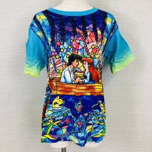 【262】TOKYO DISNEY RESORT 東京ディズニーリゾート Tシャツ ブルー アリエル ブルー Mサイズ 半袖 