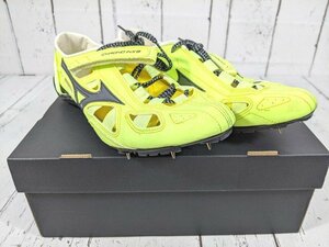 【8yt141】陸上競技用スパイクシューズ ミズノ MIZUNO クロノインクス9 U1GA210081 ライム×グレー×ブラック 26.0㎝ 1回使用◆g24