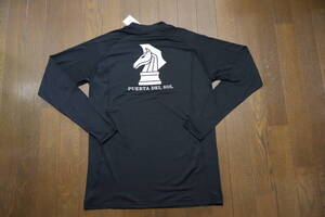 ☆PUERTA DEL SOL/プエルタデルソル☆未使用 チェスナイトロゴモックネック長袖Tシャツ サイズ：XL インナーシャツ スポーツ ジム おしゃれ