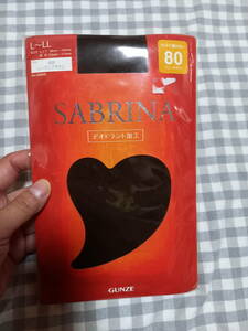 ★新品　グンゼ　SABRINA　80デニール　レーズンブラウン　L-LL★ 