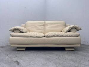 T6298☆美品☆イタリア☆enzo dambrosio☆エンツォダンブロシオ☆IDC大塚家具☆本革☆レザー☆2PSOFA☆