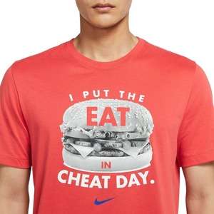 ■NIKE Dri-FIT TEE HUMOR CHEAT S/S TEE 淡赤 新品 Lサイズ ナイキ ドライフィット S/S Ｔシャツ CHEAT DAY DV2745-605