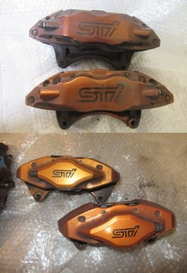 スバル　インプレッサ　STi　GDB　GRF　GRB　VAB　brembo ブレンボ　金　F４POT　R２POT　ブレーキキャリパー