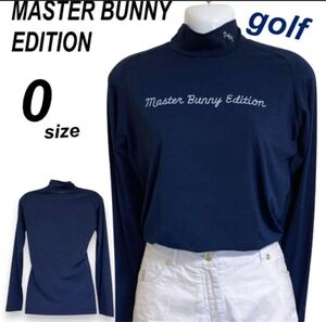 MASTER BUNNY EDITION マスターバニーエディション レディースゴルフウェア 0 モックネック 長袖 ハイネック インナー ロゴ ネイビー系(I7)