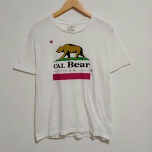 CAL Bear デカロゴ　グラフィックt 半袖　tシャツ　古着