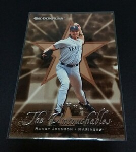 MLB 1998年DONRUSS ランディ・ジョンソン(マリナーズ)No,383。※裏面、右下カド少しダメージあり　Mariners RANDY JOHNSON 