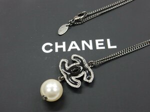 13S 箱・袋 シャネル/CHANEL ネックレス ココマーク ロゴ ブラック Fパール アクセサリー