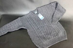 アランウーレンミルズ レディース メリノウール クルーネックセーター ダービー サイズXS アイルランド製 ARAN WOOLLEN MILLS★送料520円