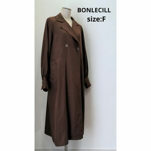 ボンルシール BONLECILL 春物 トレンチコート バックリボン ブラウン