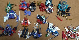 【商品説明必読】バンダイ SDガンダム BB戦士 組立済プラモデル セット SD戦国伝 風林火山編 他 およそ10体 説明書付属【ジャンク品扱い】