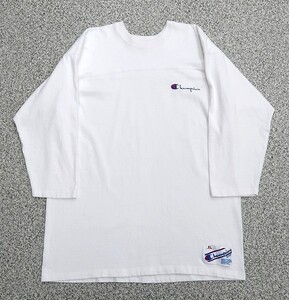 美品 80s チャンピオン トリコタグ フットボール Tシャツ 白 XL ビンテージ VINTAGE 本物