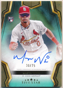 Masyn Winn MLB 2024 Topps Five Star RC Rookie Aqua Signature Auto 75枚限定 直筆サイン ルーキーアクアオート メイシン・ウィン