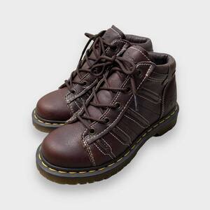 ☆送料無料☆美品☆Dr.Martens☆５ホールブーツ☆ミドルカットブーツ☆ブラウン☆UK3☆２２ｃｍ☆F24M