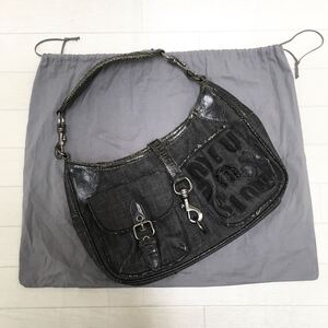 ☆美品・保存袋付☆miu miu archive 90’sデニム ホーボー　ワンショルダーバッグ　レアモデル