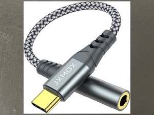 JXMOX USB Type C - 3.5mmメスヘッドホンジャックアダプター 新品 C～Aux オーディオ ドングル Samsung Galaxy Google Pixel MacBook 対応