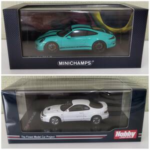 kydft ミニカー 2台セット MINICHAMPS(ミニチャンプス) 1/43 ポルシェ911R / HobbyJAPAN(ホビージャパン) 1/64 トヨタ セリカ [#ta020] 