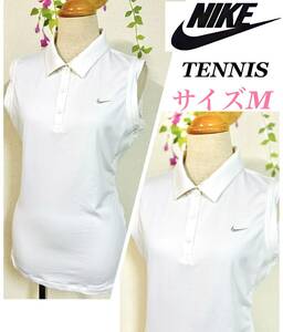 NIKE TENNIS DRI-FIT　ナイキテニス　NIKE ナイキ　ノースリーブウェア　ホワイト　サイズM