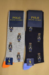 新品　未使用　タグ付き 男性 メンズ　 POLO RALPH LAUREN ポロラルフローレン　ベア柄ソックス ２足セット 送料無料