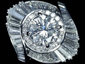 VKL12152SS【1円～】新品【RK宝石】《Diamond》極上ダイヤモンド 特大1.53ct! 極上脇石ダイヤモンド 総計1.39ct Pt900 超高級リング ダイヤ
