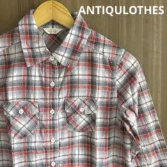 【美品◎】ANTIQULOTHESアンティクローズ ボックスシルエットネルシャツ