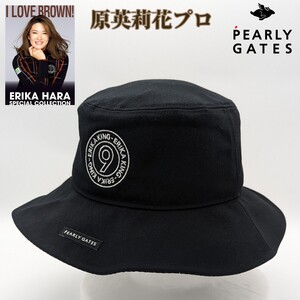 ★新品正規品 PEARLYGATES/パーリーゲイツ原英莉花プロつば裏チェック柄ハット(UNISEX)　[ERIKA HARA SPECIAL］