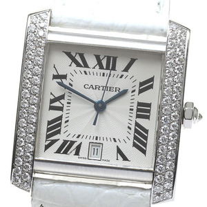 カルティエ CARTIER W5001156 タンクフランセーズ LM K18WG アフターダイヤ 自動巻き メンズ _819479