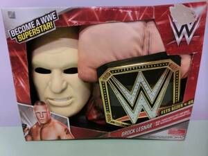 JAKKS WWF WWE ブロック・レスナー チャンピオンベルト＆マスク＆コスチューム 3点セット プロレス 未使用新品 お面 検索 UFC ハロウィン