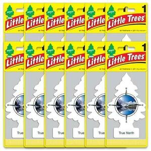 送料無料！Little Trees リトルツリー 12枚セット「トゥルー・ノース 」 エアフレッシュナー 消臭 芳香剤 インテリア アメリカン雑貨 車