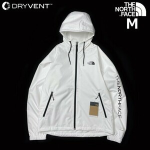 1円～!売切!【正規新品】THE NORTH FACE◆NOVELTY TNF RAIN HOOD マウンテンパーカー US限定 撥水 高機能 袖ロゴ(M)白 180915-65