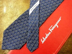 ★良品★3R05467【Ferragamo】フェラガモ「アシカ オットセイ 柄」ネクタイ