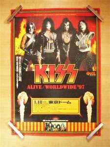 KISS Q⑥キッス来日公演 告知ポスター ALIVE WORLD WIDE’97 東京ドーム グッズ