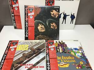 希少　LPレコード　見本盤　ザ・ビートルズ 来日20周年特別企画 限定オリジナル　モノーラルシリーズ　The Beatles帯付き赤盤５個（6枚）　