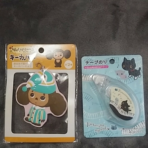 新品　チェブラーシカ　キーカバー　&　靴下にゃんこ　テープのり