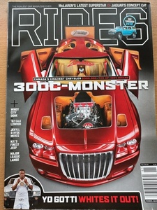 注）切断が雑　洋書『 RIDES 』　2011年12,1月号　カスタムカー雑誌　アメ車、DUB、セレブレティ、ラグジュアリー、DONK、LOWRIDER　　中古