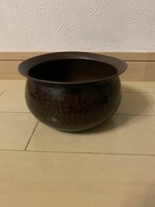 古銅製 建水 水盂 しずく 茶こぼし 筆洗 盃洗 金属工芸 銅器 茶道具 鉄瓶 古美術 時代物